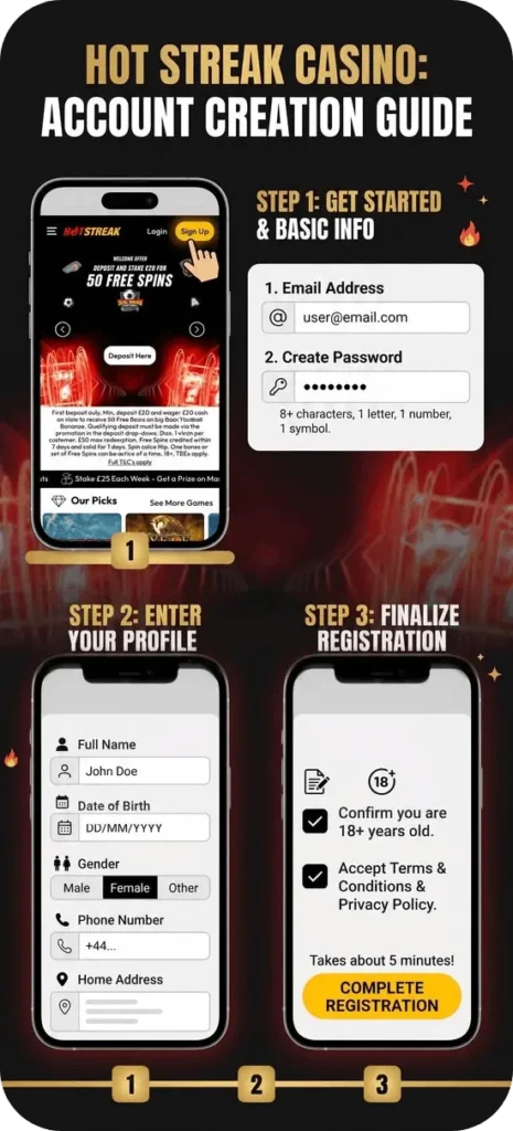 Hot Streak Account Registration